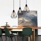 Vintage Pendant Lamp Iron Frame Ceiling Lighting Paint Restaurant Teahouse Chandelier Indoor Wrought Metal Modern Pendant Lights