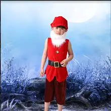 Children Snow White Seven Dwarfs Costume Children Christmas Halloween Short Sleeves Costumes Kids Cosplay Performance Costume