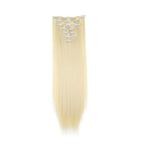 WIGSIN 24Inch Synthetic 7Pcs/set Long Straight Hair Extension 16Clips Hairstyle Black Blonde Hairpiece for Women