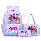 3Pcs/Set KPop Demon Hunter School Bags Girls Teens Rumi Mira Zoey Youth School Backpack Travel School Students Laptop Backpack