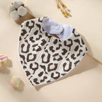 New Cotton Baby Bib Soft Waterproof Triangle Saliva Towel Adjustable Button Print Infant Boy Girl Feeding Burp Cloth Cute Bibs