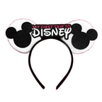 2025 New Style Mickey Minnie Ear Headband Sequin Bows Girl Adult Kids Halloween Party Cosplay Hair Accessories Princess Hairband