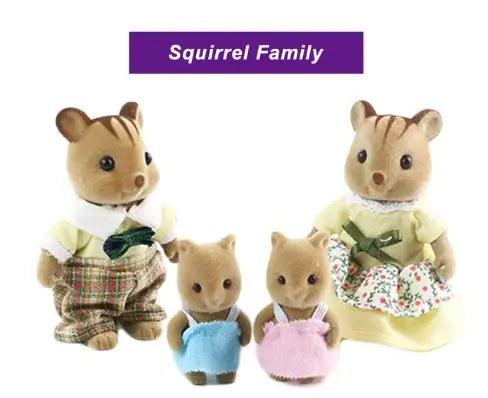 Forest Animal 1/12 Dollhouse Furniture Bedroom Kitchen Bathroom Set Miniature Simulation Dolls Accessories DIY Toys Girls