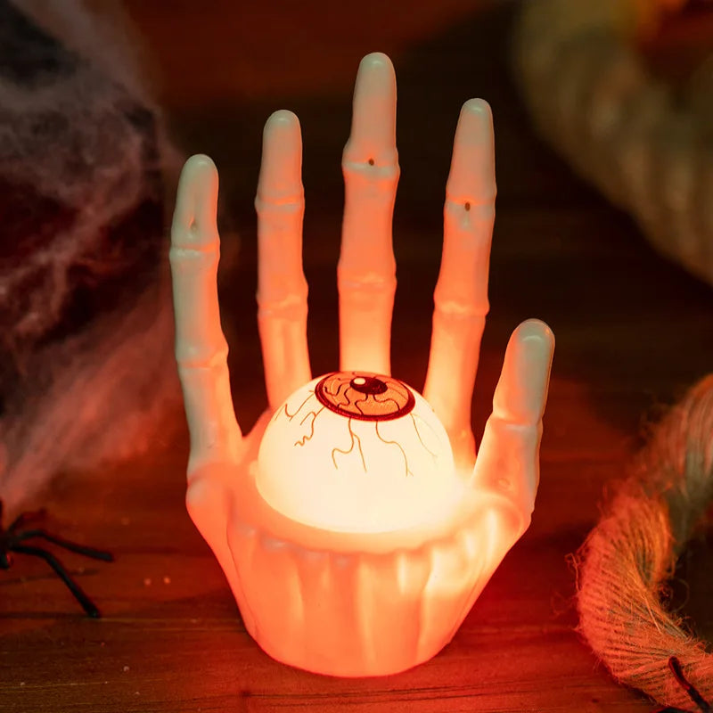 1-10PCS Halloween Party Table Decoration Prop Pumpkin Light  Ghost Hand for Haunted House Scene Setup and Holiday Atmosphere