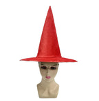 Halloween Witch Hat Flannel Wizard Costume Hat for Parties