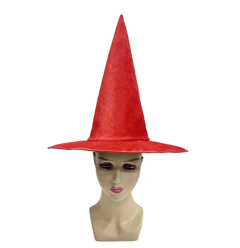 Halloween Witch Hat Flannel Wizard Costume Hat for Parties