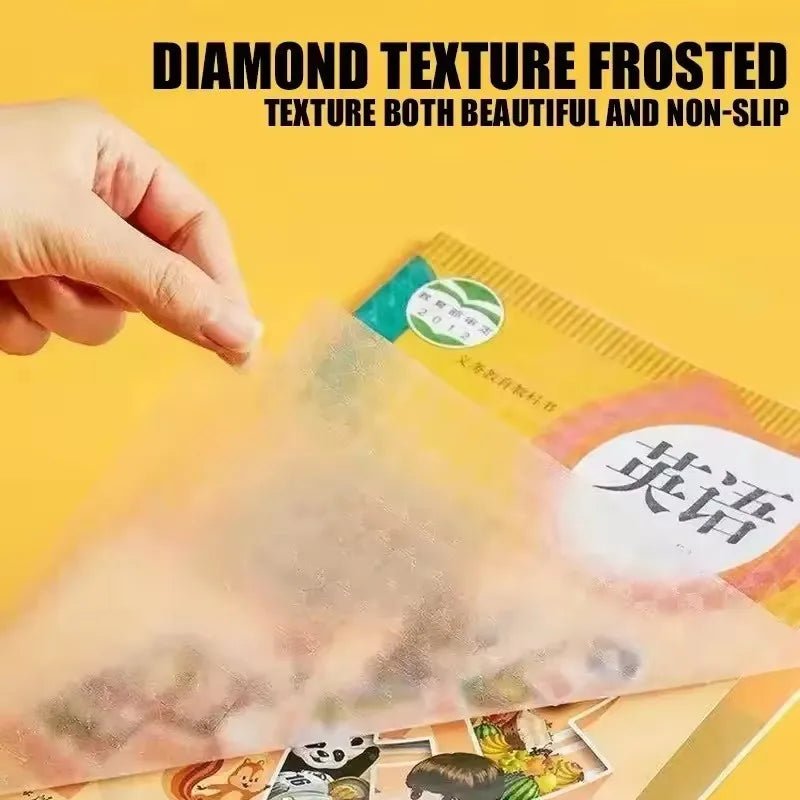 10PCS S/M/L Waterproof Book Wrapper Transparent Self-Adhesive Book Protective Covers for School Student Textbook Skin Sleeve