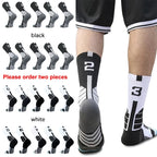 Sports Basketball Socks Professional 1pc Football Sock Men's Cycling Soccer Socks Running Sock Calcetines Customized Number 0-9