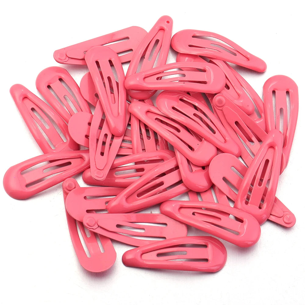 30pcs 3cm Colorful BB Hair Clips Girls Water Drop Shape Hairpin Cute Princess Barrette Simple Snap Clip Kids Hair Accessories