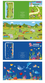 New Sticker Book Focus Potential Development Reusable Stickers Cartoon Animal Enlightenment Baby Early Education Book For Kids