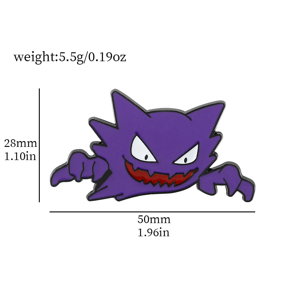 Gengar Cartoon Brooches Anime Enamel Lapel Pins for Backpack Accessories Fans Collection Brooches Jewelry Gift