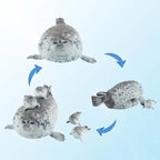 40cm Mother and Son Seal Five-Piece Plush Toy Seal Zipper Toy for Boys and Girls Christmas Halloween Gifts