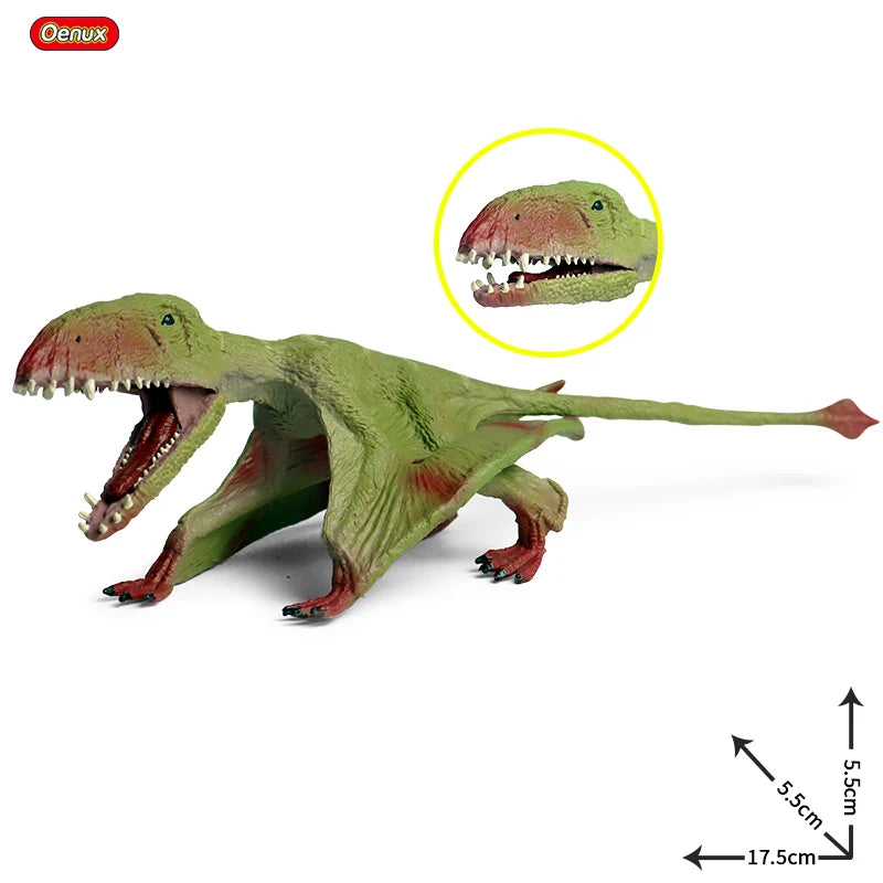 Oenux Classic Jurassic Dinosaur Brinquedo Quetzalcoatlus Ljahjas Pterodactyl Action Figures AnimalS Model PVC Collection Kid Toy