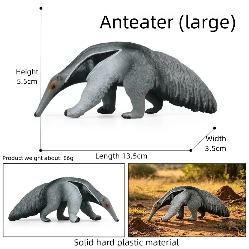 Oenux Realistic Wildlife Animal Model Beaver Badger Wolverine Anteater Pangolin Figurine  Simulation Cognitive Educational Displ