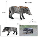 Oenux Wild Boar Tapirus Indicus Porcupine Animals Simulation Model Action Figures Figurine Educational Collection Kids Toy Gift
