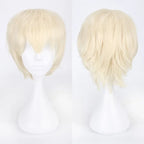 Men Women Synthetic Anime Cosplay Wigs Short Straight Hair Heat Resistance Multicolour Red White Pink Gray Brown