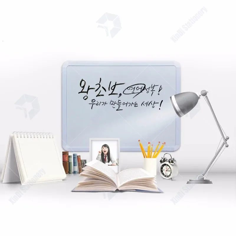 4 Styles Magnetic Whiteboard 1pc PVC Frame Message White Board On Fridge Round Angle Decoration Message Drawing Board For Notes