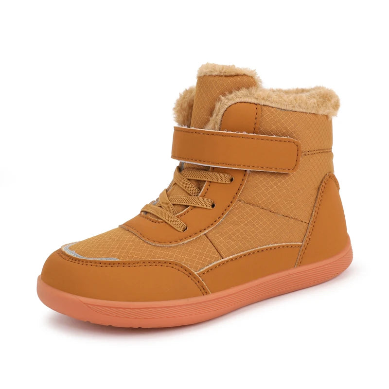 Kids Wide Toe Barefoot Snow Boots Warm Winter Minimalist Shoes