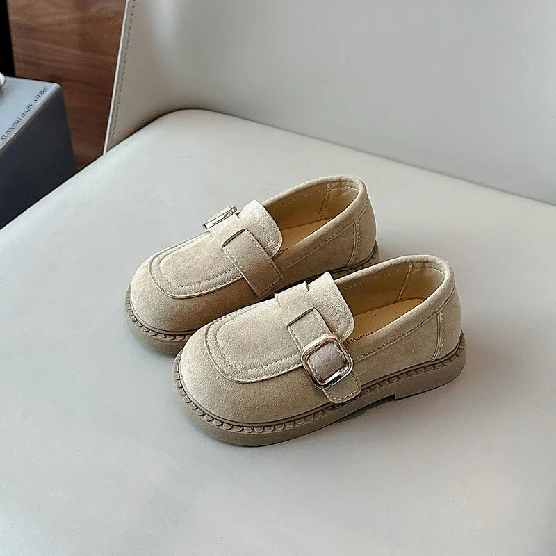 Girls Flats Spring Fall Shallow Lazy Loafers Shoes for Kids Girl Comfortable Soft Suede Sneaker Casual School Shoes Child I02111