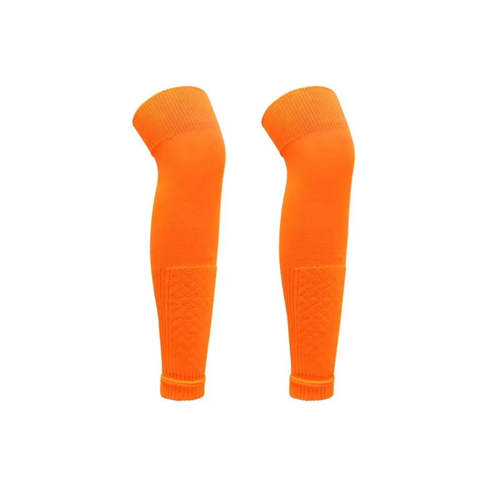 1Pair Knee Over Football Leg Guards Socks Breathable Comfort Calf Long Sock Adult Children Soccer Sports Shin Guards Leg Covers