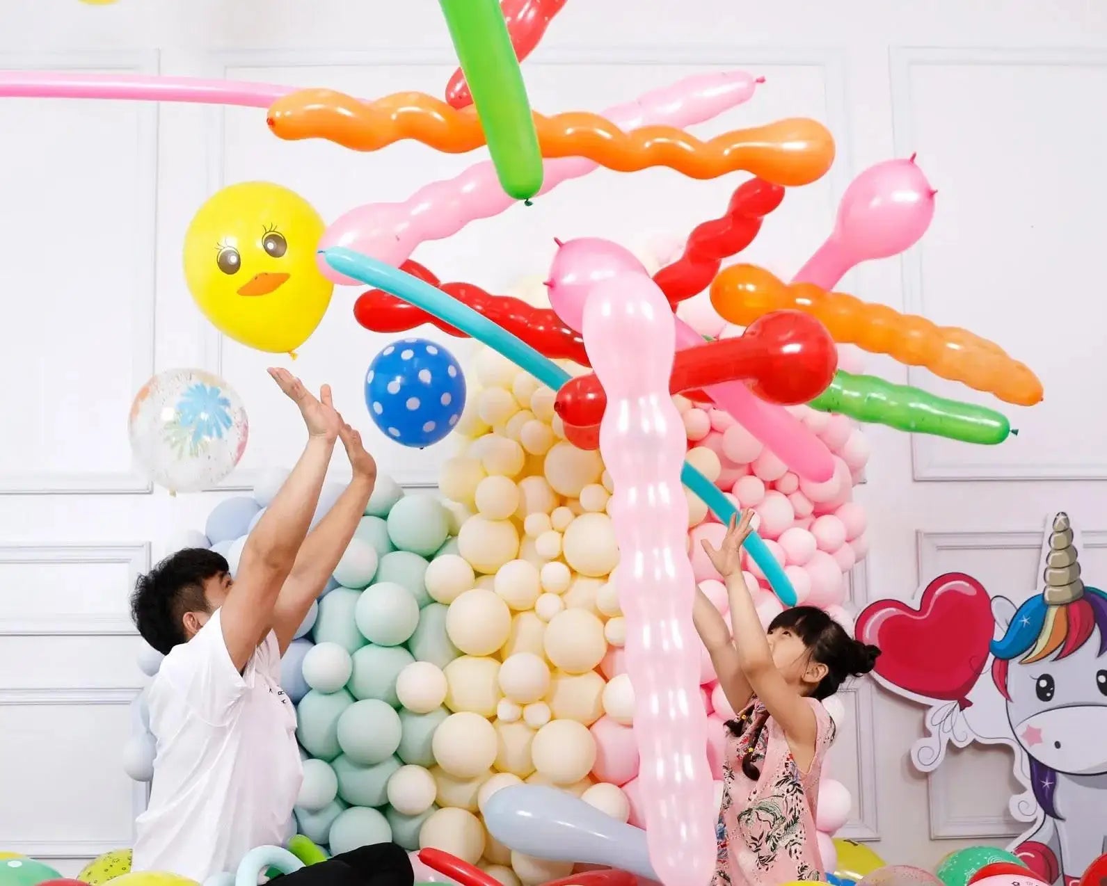 50/100 PcsNo gas pump provided Cartoon Balloons Decoration Helium Inflatable Balloons Animal Duck Rabbit Balloon