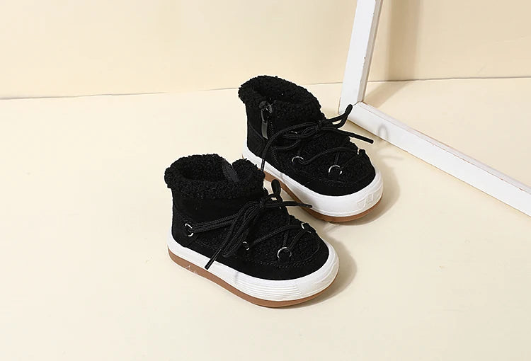 GT-CECD New Autumn/Winter Baby Boots Warm Plush Rubber Sole Toddler Kids Sneakers  Infant Shoes Fashion Little Boys Girls Boots