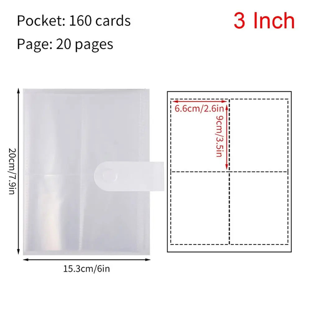 3/4/5/6 Inch 80/160 Slots Transparent Photo Album Idol Photocard Holder Idol Star Card Collect Book Creative Photo Card Holder