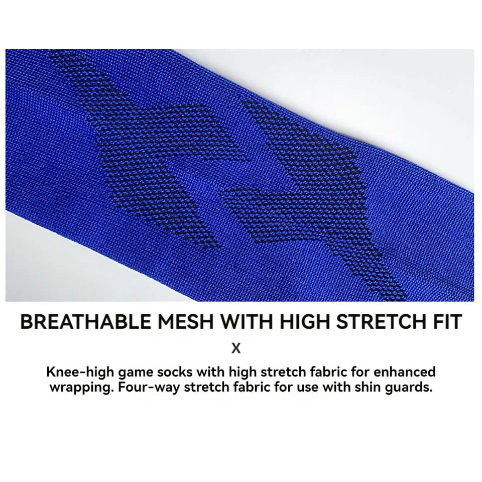 Loogdeel Soccer Socks Stretchy Compression Knee High Tube Socks Men Women Teens Kid Breathable Football Athletic Sports Socks