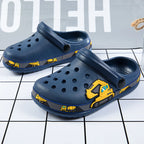 Kids Clogs Garden Shoes Boys Girls Unicorn Dinosaur Beach Flat Sandals Slippers Children Sandals Anti Skid Slipper Summer Hole