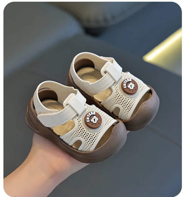 Baby First Walker Sandals Closed Toe Summer Shoes for Toddlers