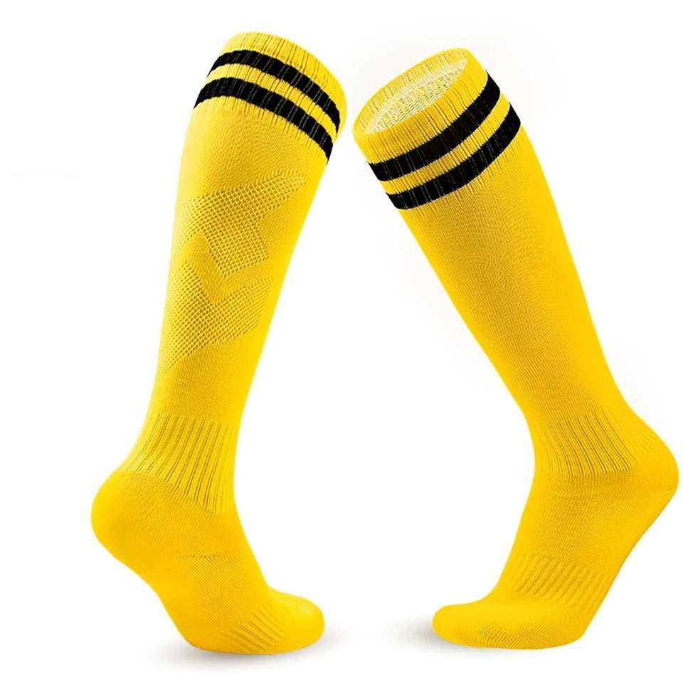 Loogdeel Soccer Socks Stretchy Compression Knee High Tube Socks Men Women Teens Kid Breathable Football Athletic Sports Socks