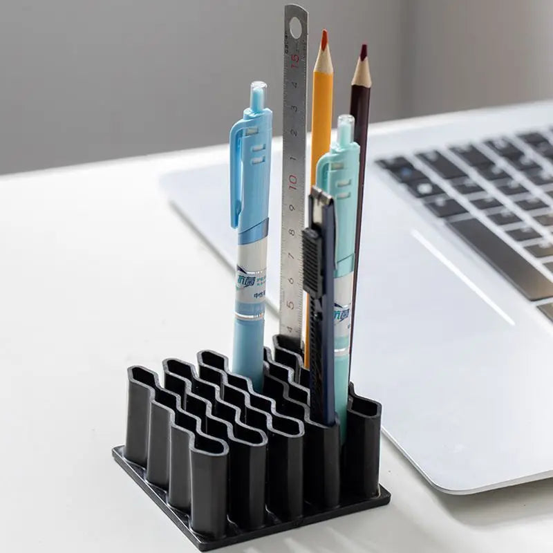 Multi Purpose Pen Holder with Desktop Storage Compartments