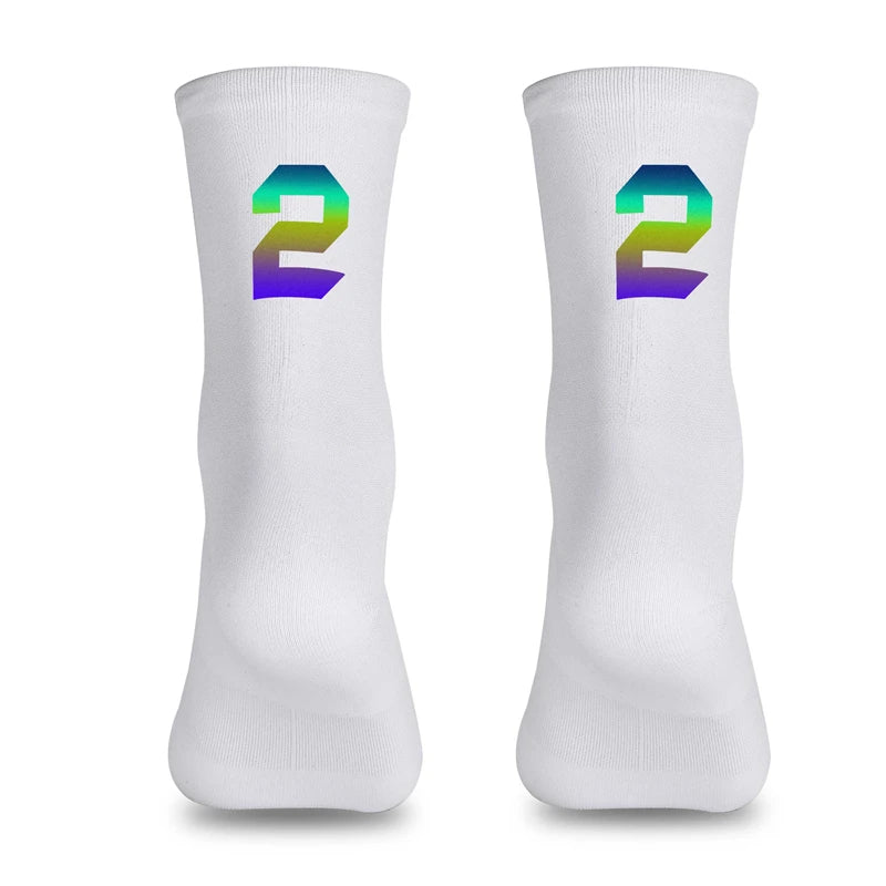 WEST BIKING Professional Cycling Breathable Socks Bicycle Racing Compression Socks Men Soccer Basketball Sports Reflective Socks