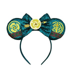 2025 New Style Mickey Minnie Ear Headband Sequin Bows Girl Adult Kids Halloween Party Cosplay Hair Accessories Princess Hairband
