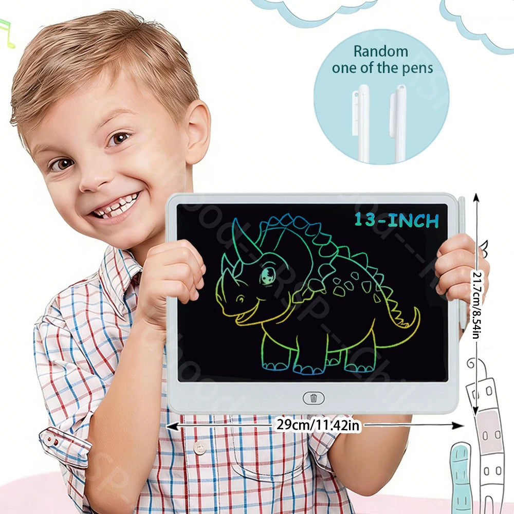 8/11/13/16 Inch LCD Drawing Tablet Writing Board Kids Doodle Painting Handwriting Pad Toy for 3 4 5 6 7 8 Years Girls Boys Gifts