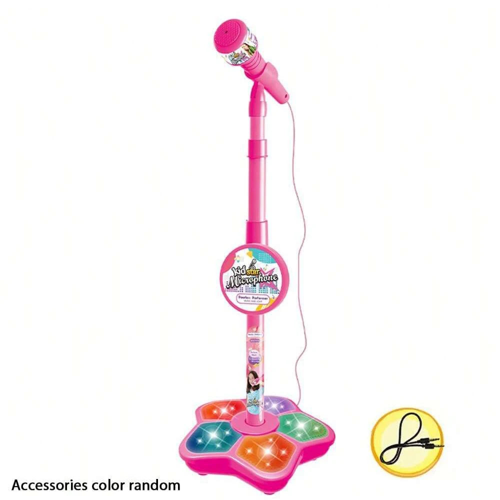 Kids Microphone Stand Toy Portable Karaoke Machine for Children