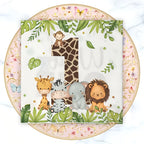 20Pcs/Bag Jungle Animals ONE Printed Napkins Wedding Birthday Baby Shower Party Paper Tissues Camping Hotel Table Napkins