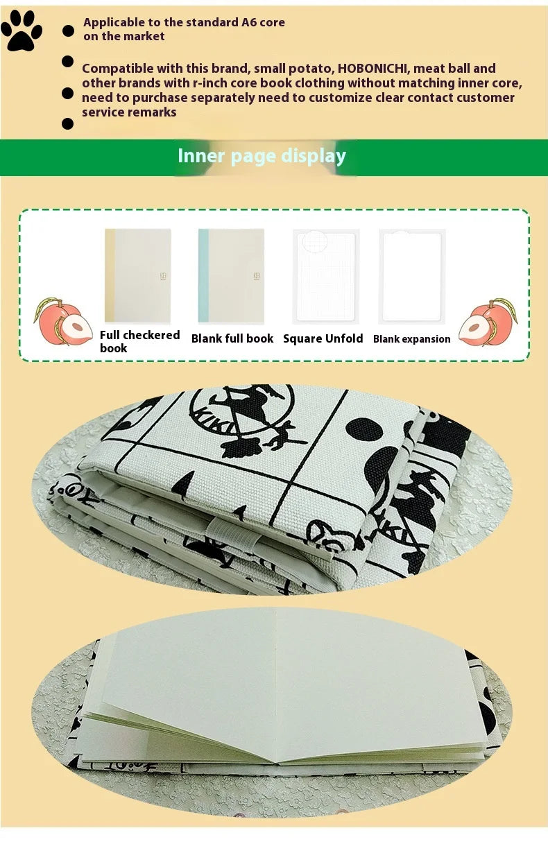 A5/A6/Weeks/Square Handmade Book Jacket, Fabric Lace Lace, Diary Protective Book Cover