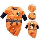 Baby Girl Boy Costume Anime Clothes Newborn Romper Infant Luffy Akatsuki Vegeta Cosplay Jumpsuit Toddler Halloween Costume 0-18M