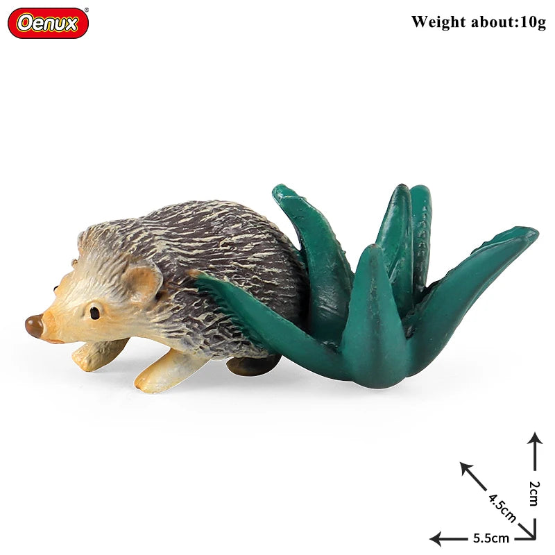 Oenux New Wild Animals Forest Orangutan Pigeon Hedgehog Aardvark Capybara Action Figure Model Figurines PVC Collection Kids Toy