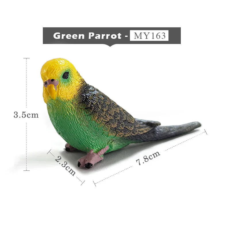 Simulation Fox Rabbit Squirrel Parrot Bird Badger Figurine Animal Model Home Decor Miniature Fairy Garden Decoration Accessories