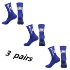 3Pairs/Lot New in ANTI SLIP Tapedesign Football Socks Mid Calf Non-Slip Soccer Sport Cycling Sports Mens Sock Women