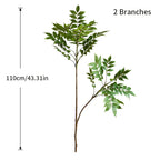 76-140cm Large Artificial Ficus Tree Branch Fake Lacquer Tree Plastic Banyan Plants Green Tall Palm Leaves For Home Garden Decor