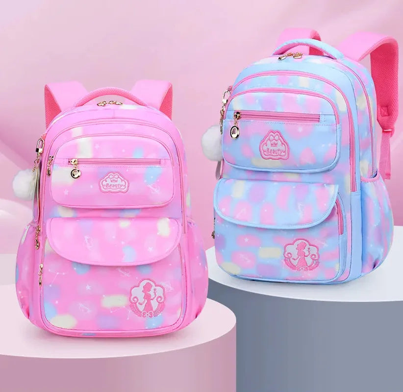 Children Girl Backpack Waterproof Pink School Bag for Kids Comfort