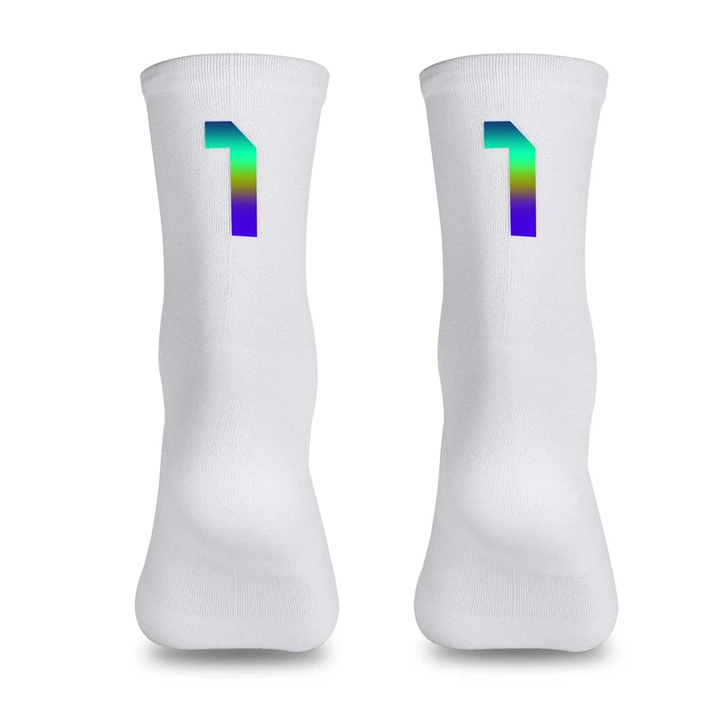 WEST BIKING Professional Cycling Breathable Socks Bicycle Racing Compression Socks Men Soccer Basketball Sports Reflective Socks