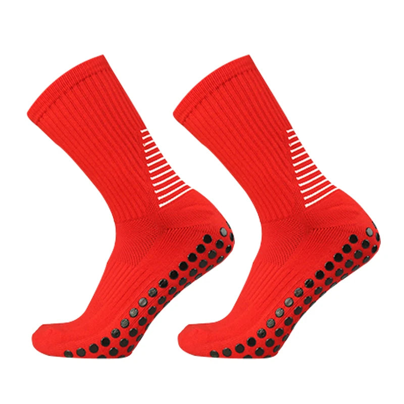 2023 New Silicone Anti slip Football Socks for Men and Women Gripping Outdoor Sports Running Soccer Socks