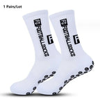 Professional Anti-slip Football Socks Men Women Non-slip Soccer Basketball Tennis Sport Socks Grip Cycling Riding Socks 1 Pair