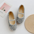 2026 Spring 1 to 12 years old girls dress shoes Beauty Pointed Toe Teen Girl Leather Shoes Bling Princess Wedding Shoes F12131