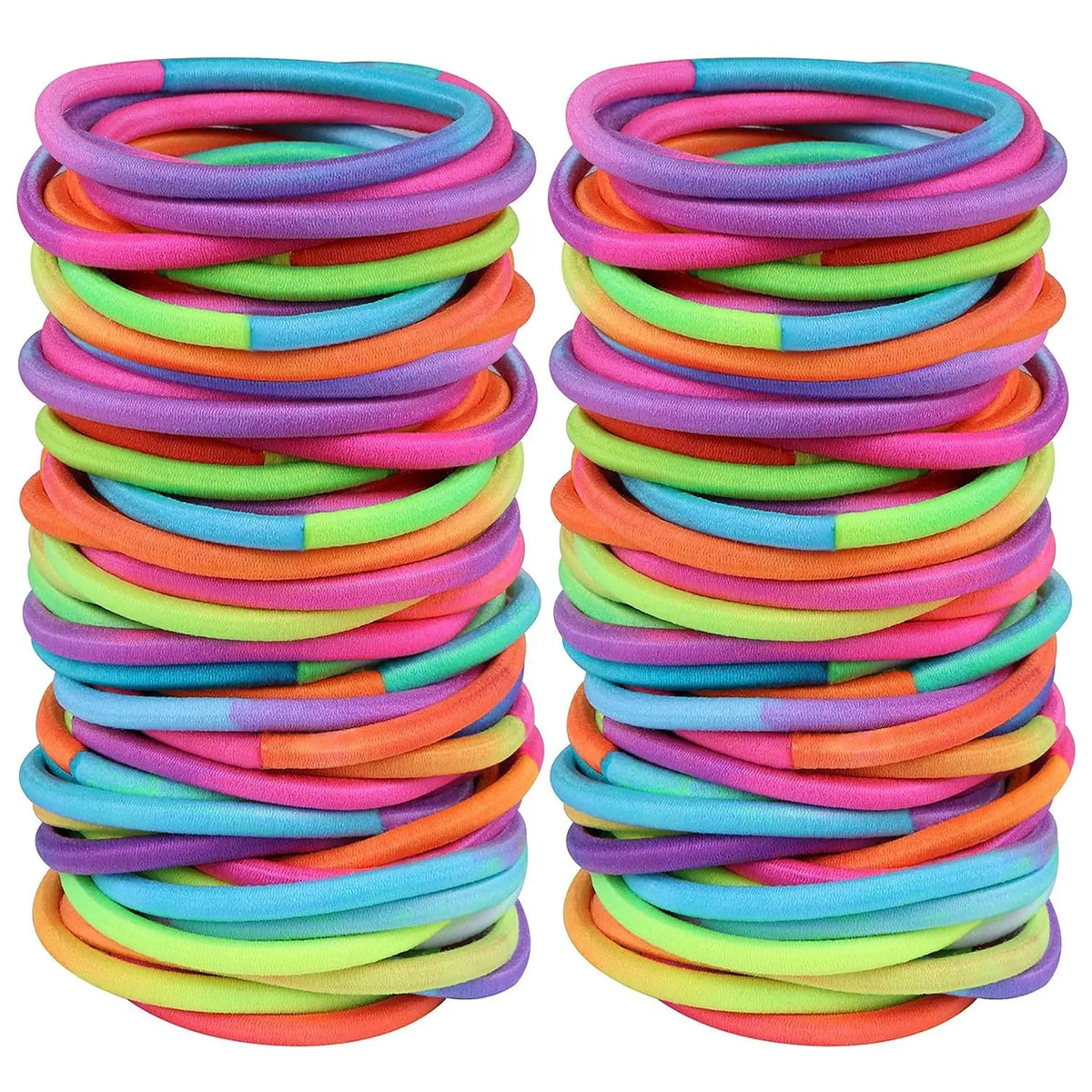 10/50pcs 4mm Mix Color Black No Damage Elastics Hair Ties Bands Leagues Pony Tails Holders for Men Women Girls and Boys Bulk