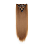 WIGSIN 24Inch Synthetic 7Pcs/set Long Straight Hair Extension 16Clips Hairstyle Black Blonde Hairpiece for Women
